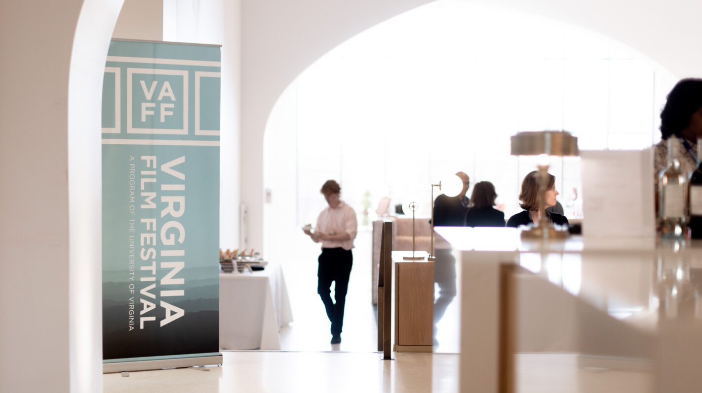 Virginia Film Festival banner at an event.