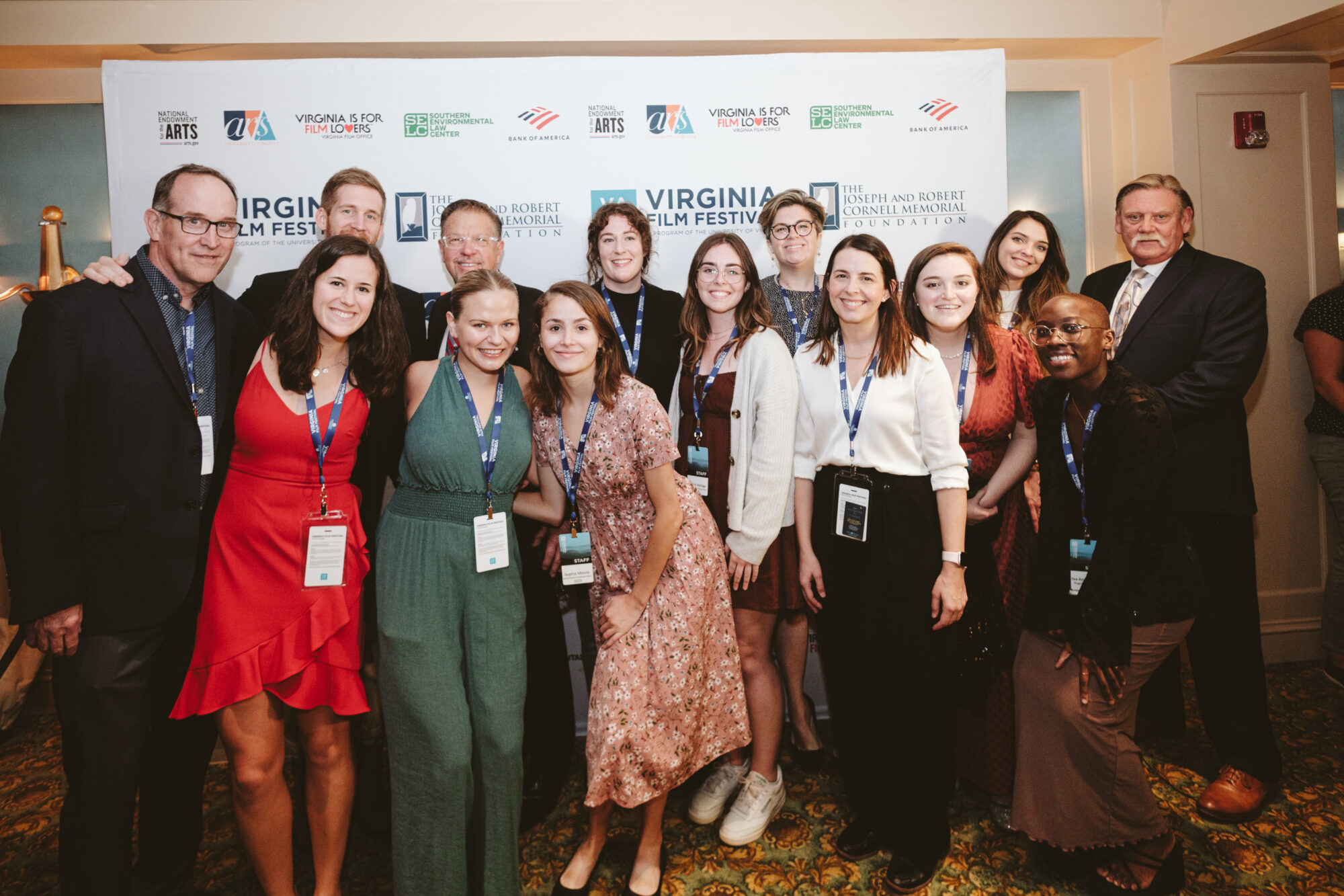 Group at the Virginia Film Festival, supporting film jobs and the arts.