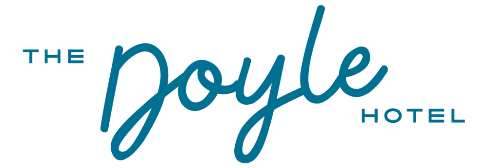 The Doyle Hotel logo in teal