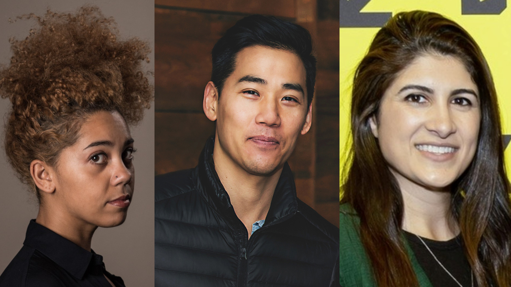 Professional Headshots of Melody C. Roscher, David Usui, and Saba Zerehi.