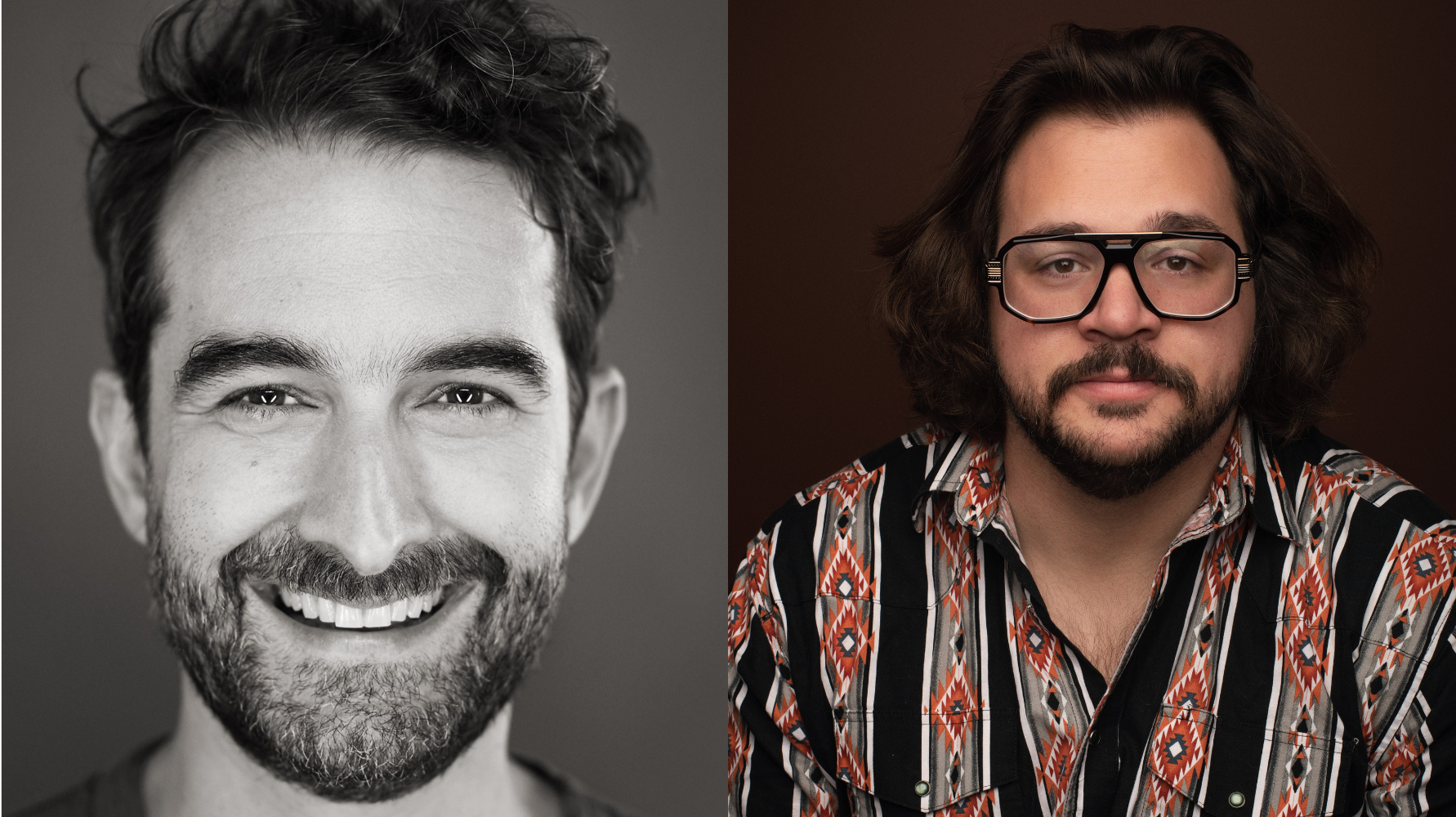 Professional headshots of Jay Duplass and Michael Strassner.